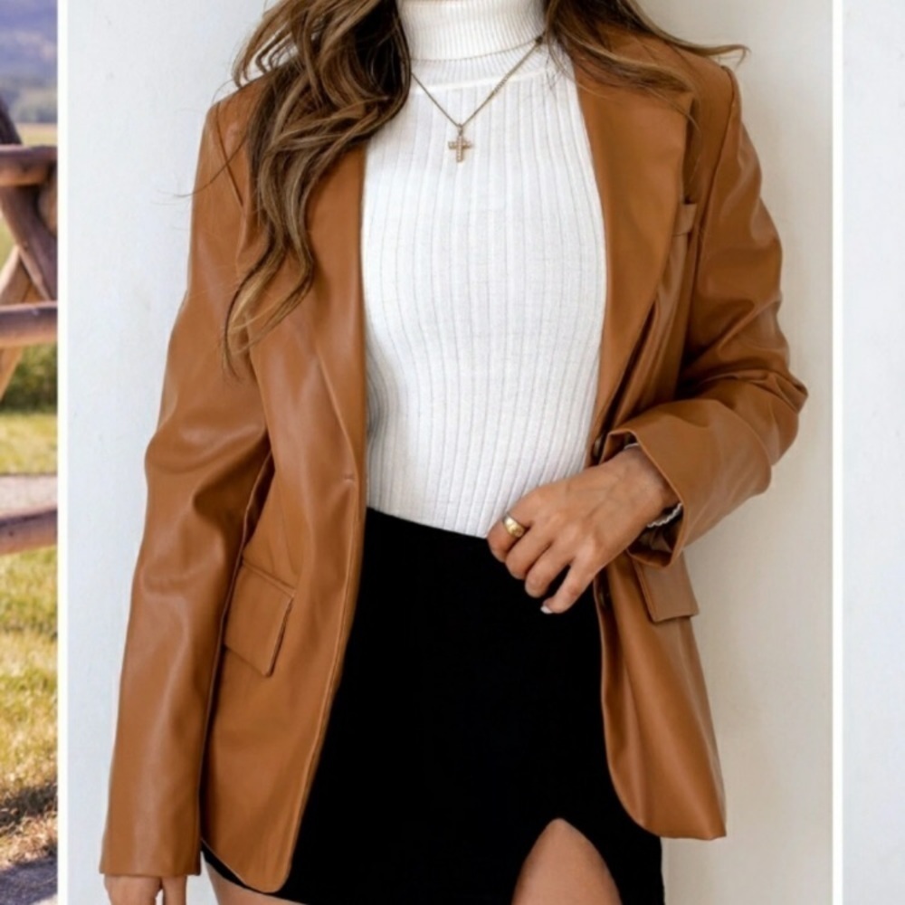 NEW Rebecca Minkoff Chic Leather Blazer